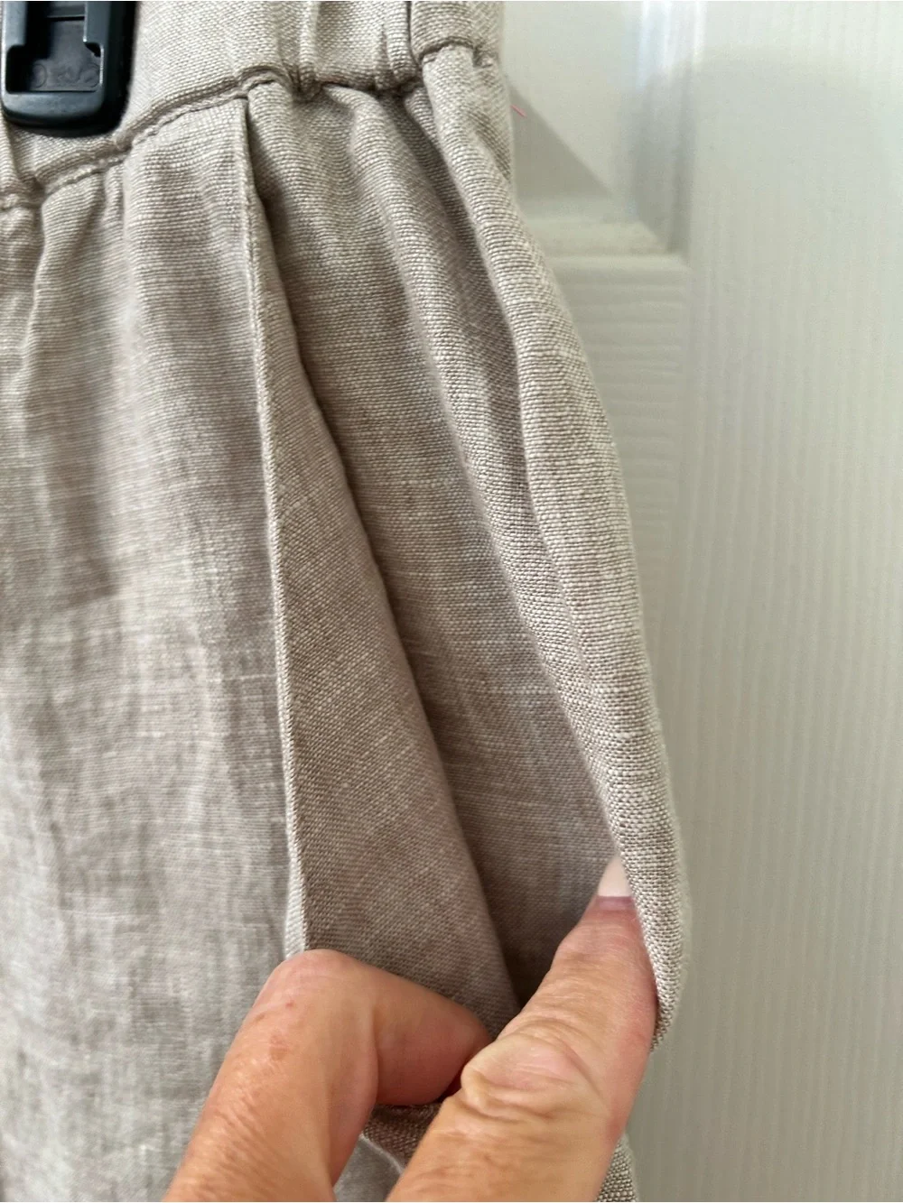 Quince 100% Linen Pants 🌾 NWT Sz L Flax Tan 26” Inseam